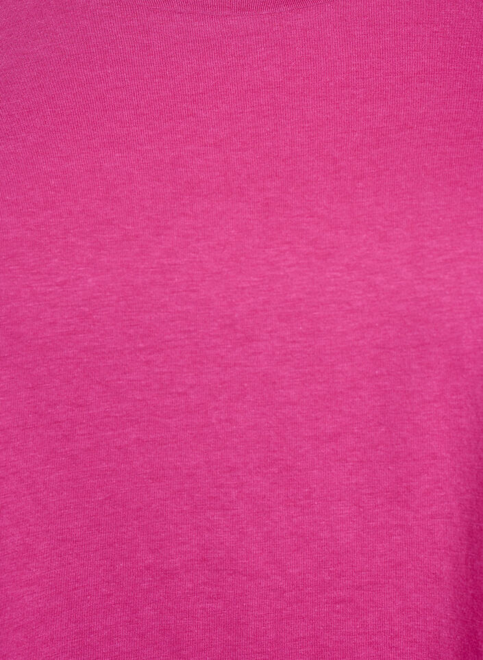 T-shirt &agrave; manches courtes en m&eacute;lange de coton, Rose, Packshot image number 2
