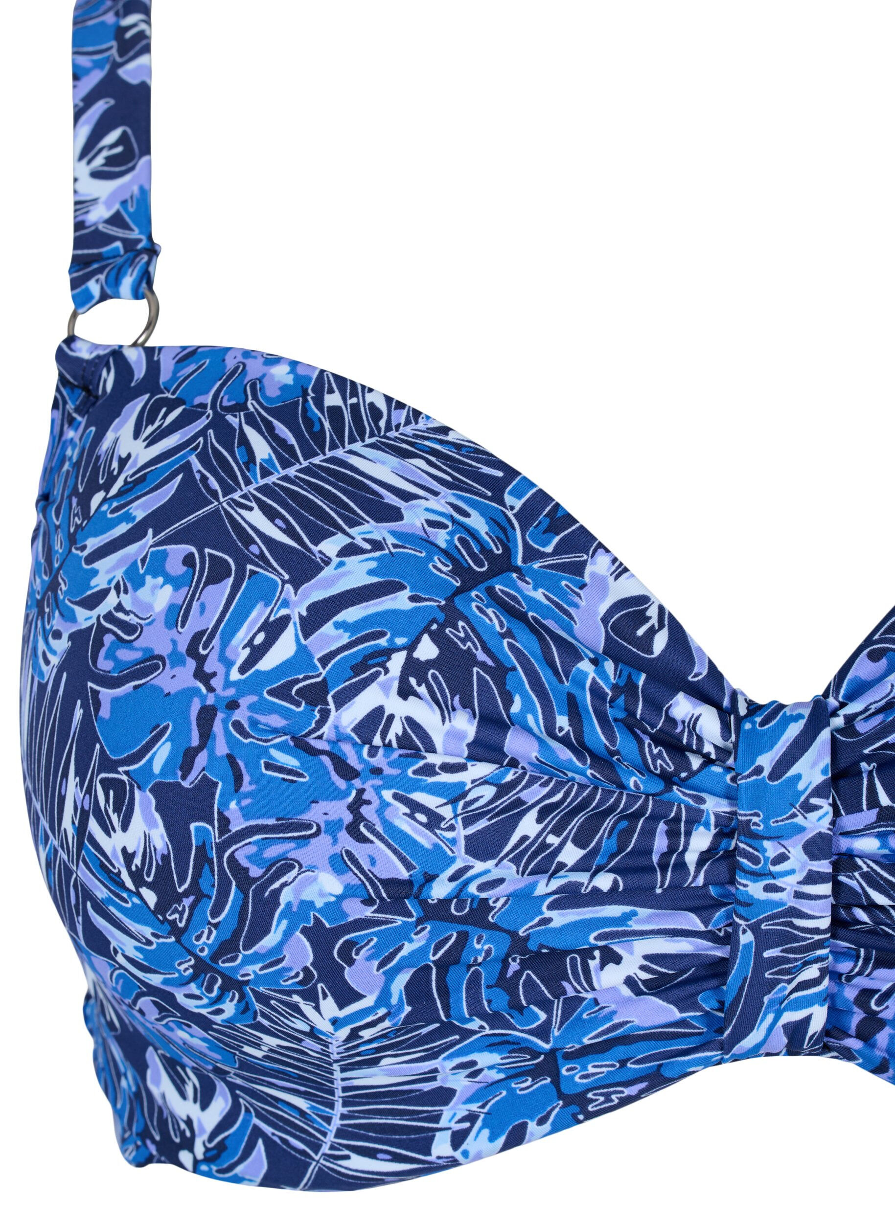Zizzi Haut de bikini avec armatures et imprim&eacute;, Bleu, Packshot image number 2