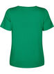 T-shirt en viscose côtelée avec col en V, Jolly Green, Packshot image number 1