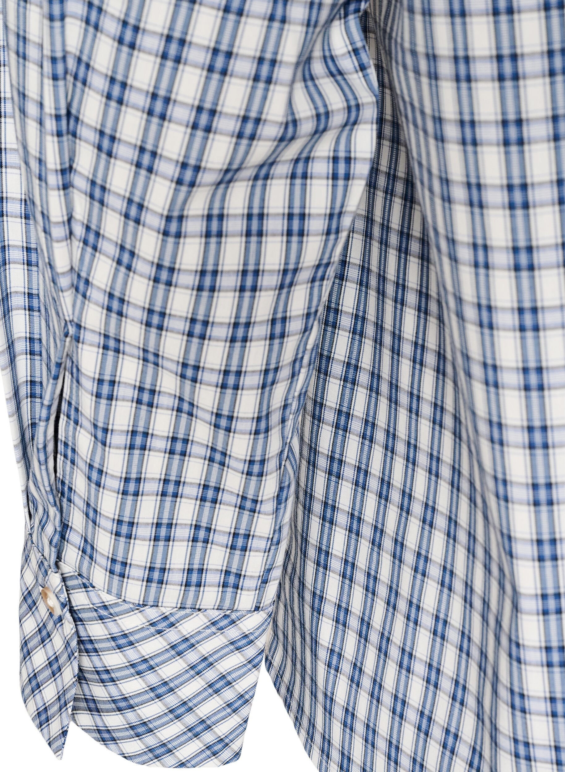 ZizziChemise ample &agrave; carreaux avec ceinture &agrave; nouer, Bleu, Packshot image number 3