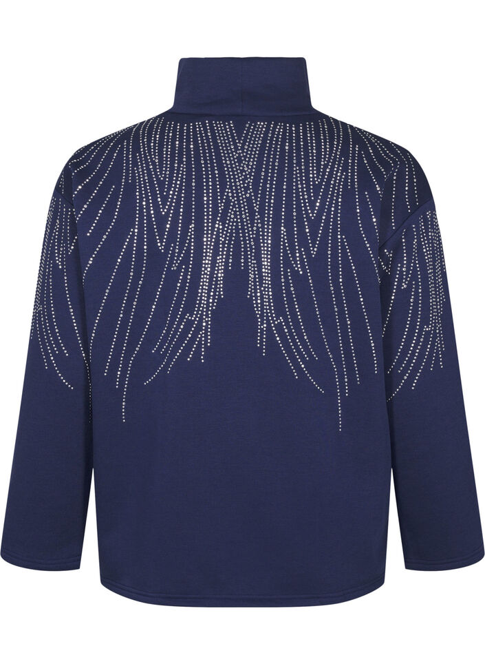 Sweat-shirt avec col haut et strass, Naval Academy, Packshot image number 1