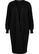 Cardigan long en tricot avec poches, Black, Packshot image number 0