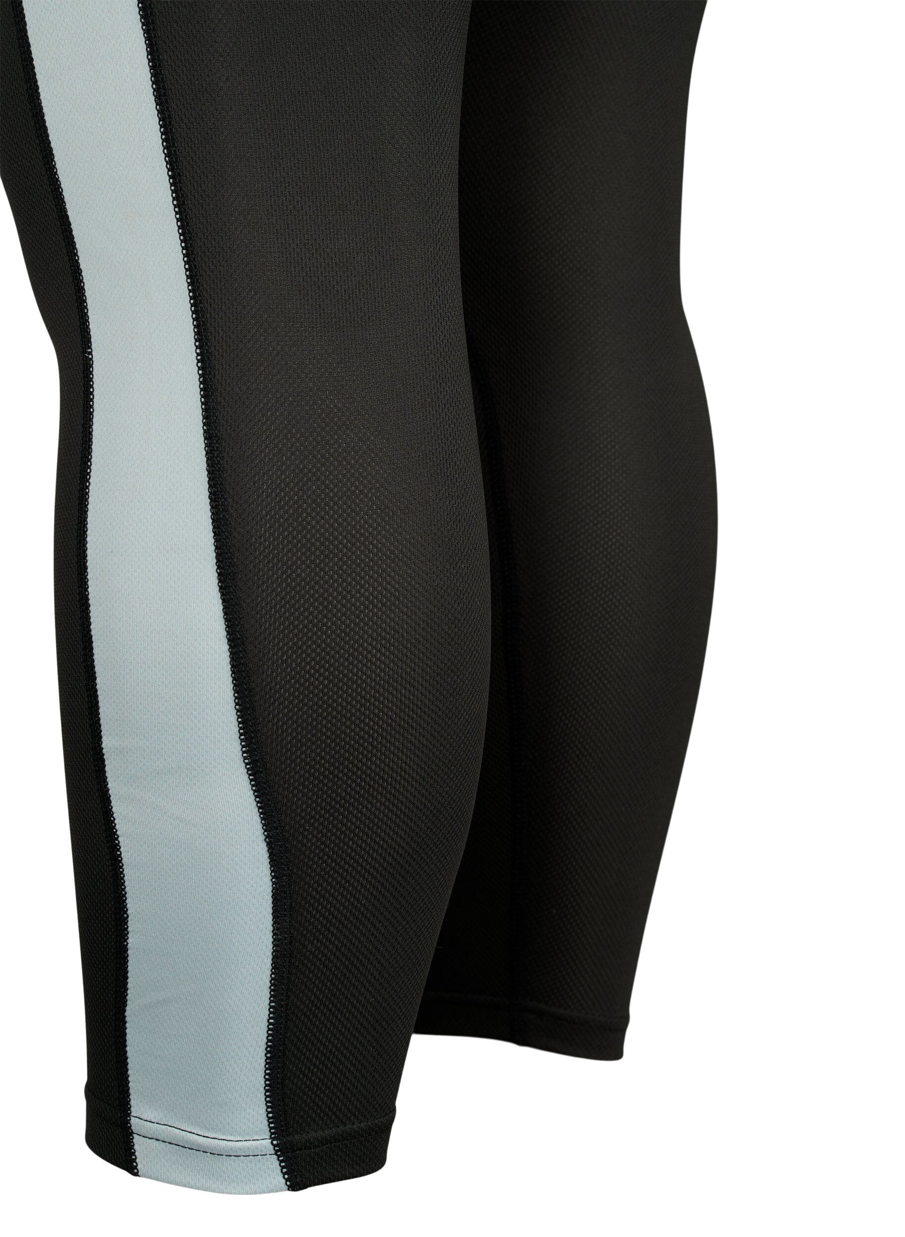 Zizzi Pantalon de ski avec bande contrast&eacute;e, Black w. Gray Mist, Packshot image number 3