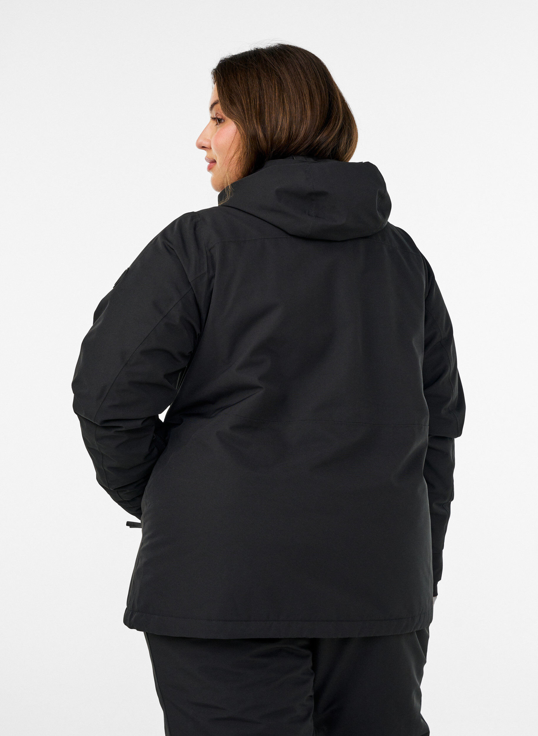 ZizziVeste de ski avec capuche et poches zipp&eacute;es, Noir, Model image number 2