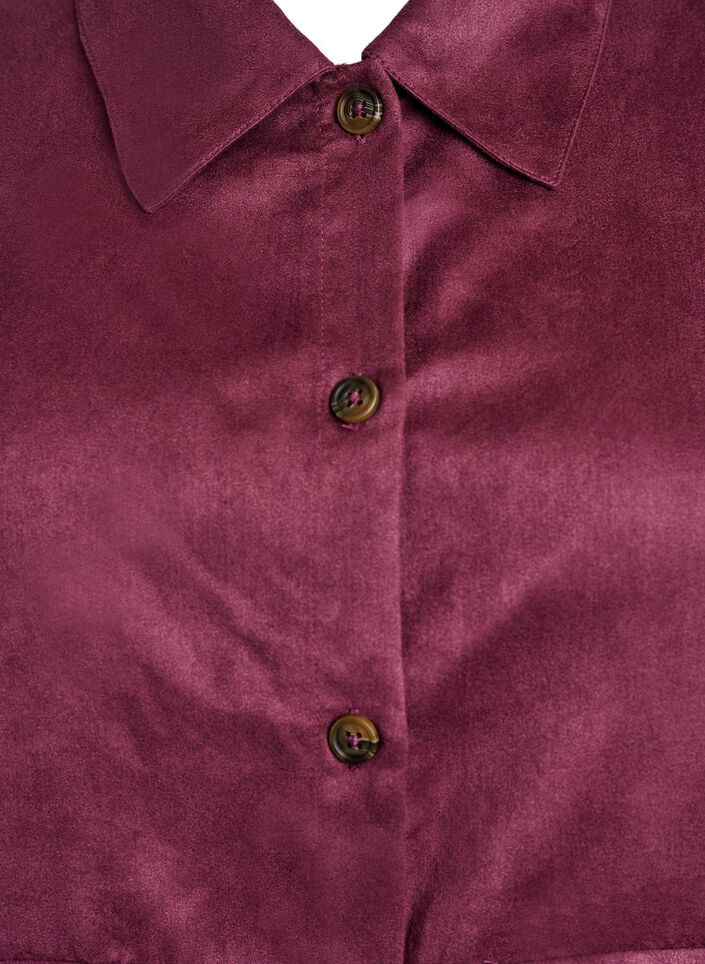 Veste courte en suédine avec poches, Bordeaux, Packshot image number 2