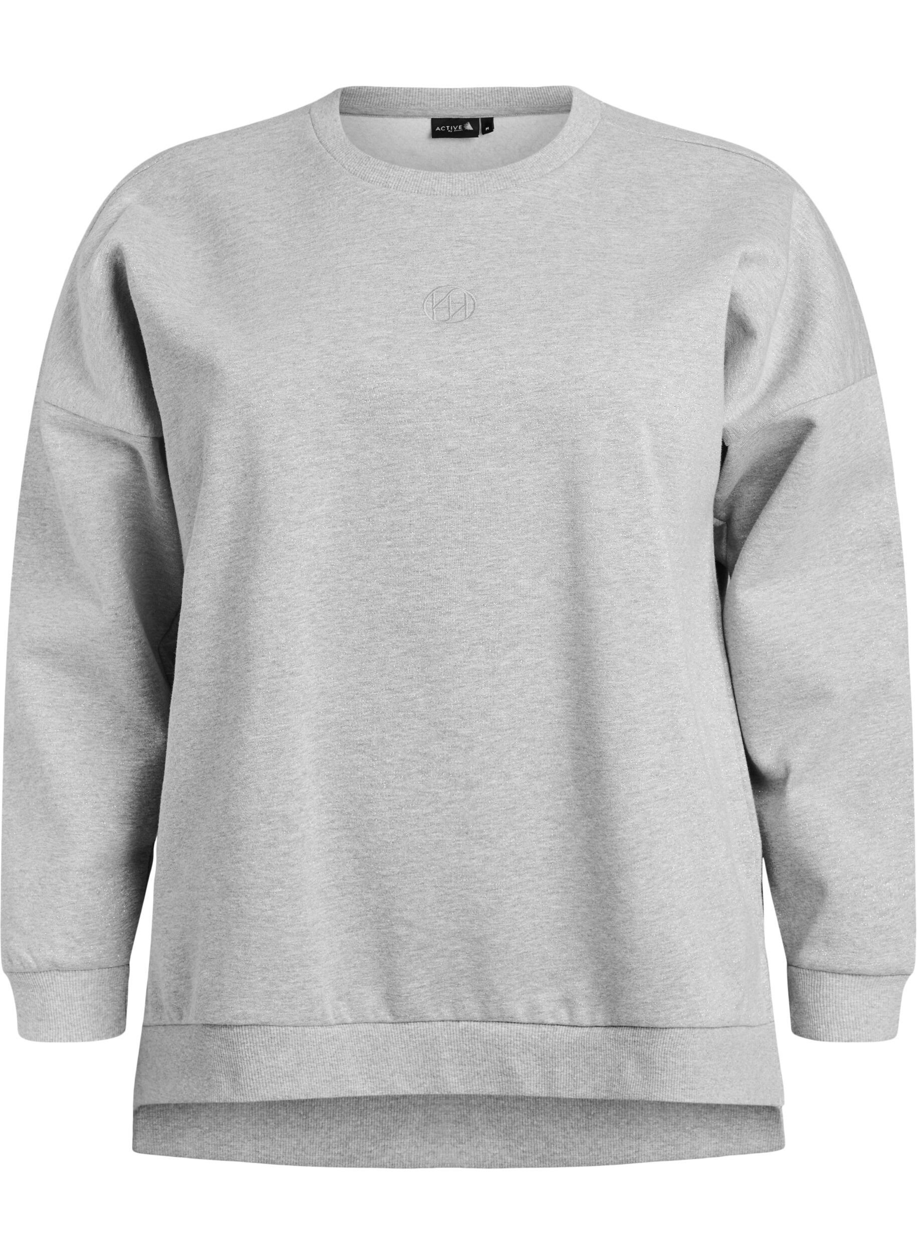 Sweatshirt avec fentes et fil paillet&eacute;