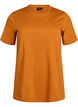 T-shirt basique en coton &agrave; col rond, Orange, Packshot image number 0