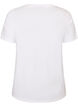 T-shirt en coton biologique avec motif d&eacute;coratif, Blanc, Packshot image number 1