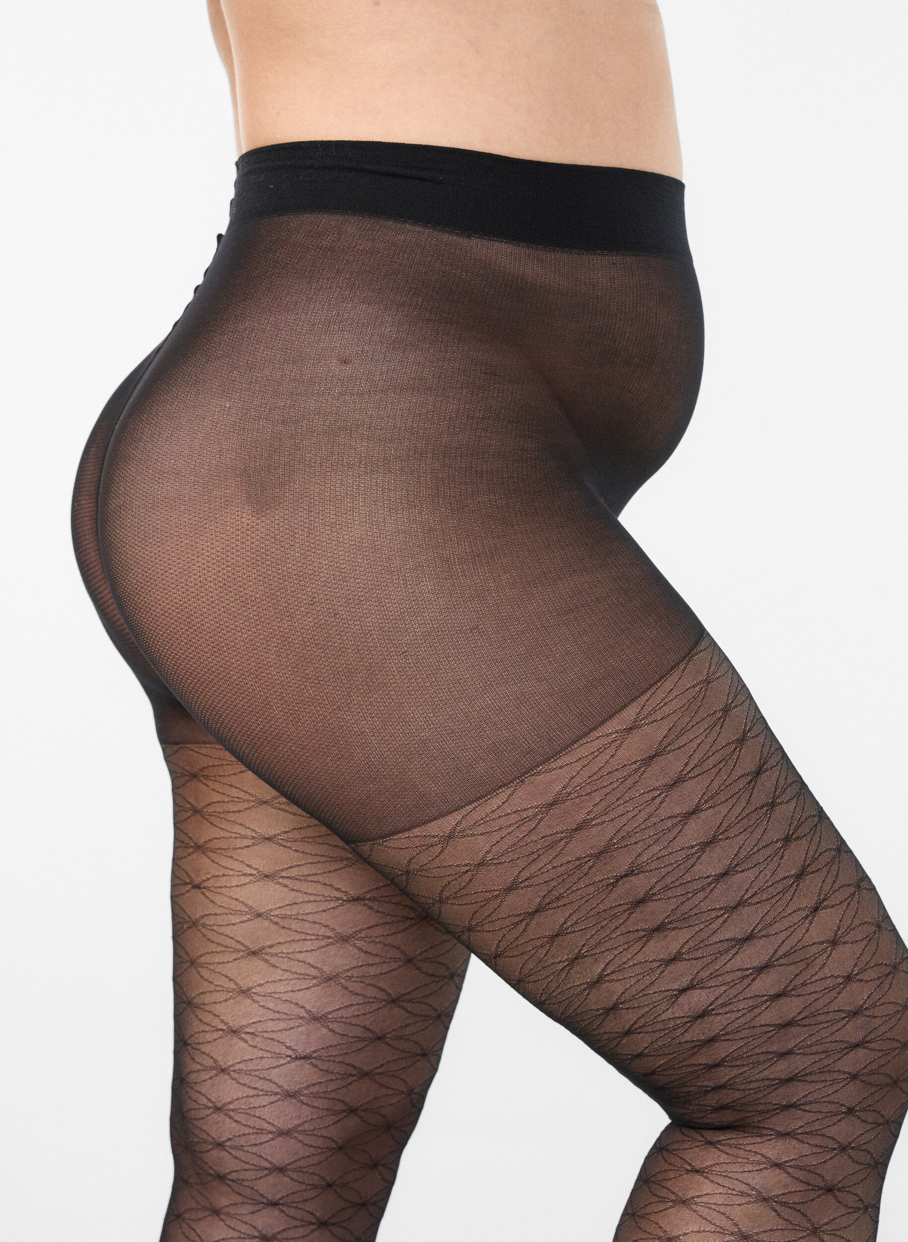 Zizzi Collants &agrave; motifs 25 deniers, Noir, Packshot image number 2
