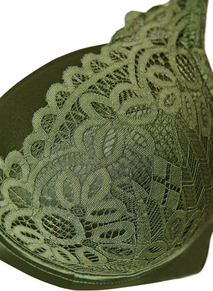 Soutien-gorge &agrave; armatures rembourr&eacute; avec dentelle, Vert Kaki, Packshot image number 2
