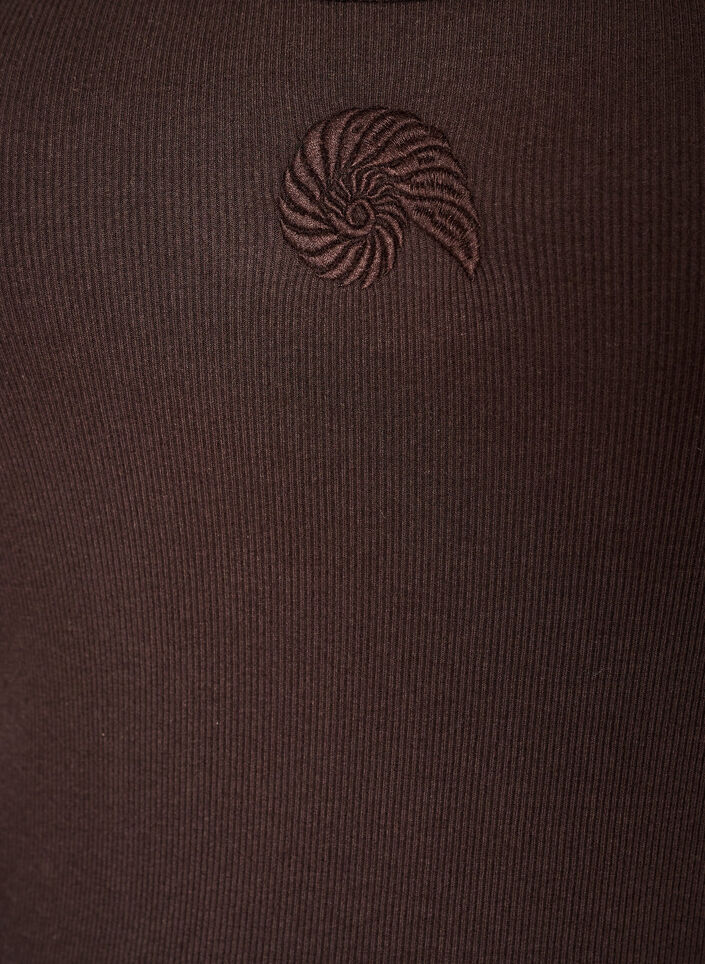 Haut ajust&eacute; avec motif, Marron, Packshot image number 2