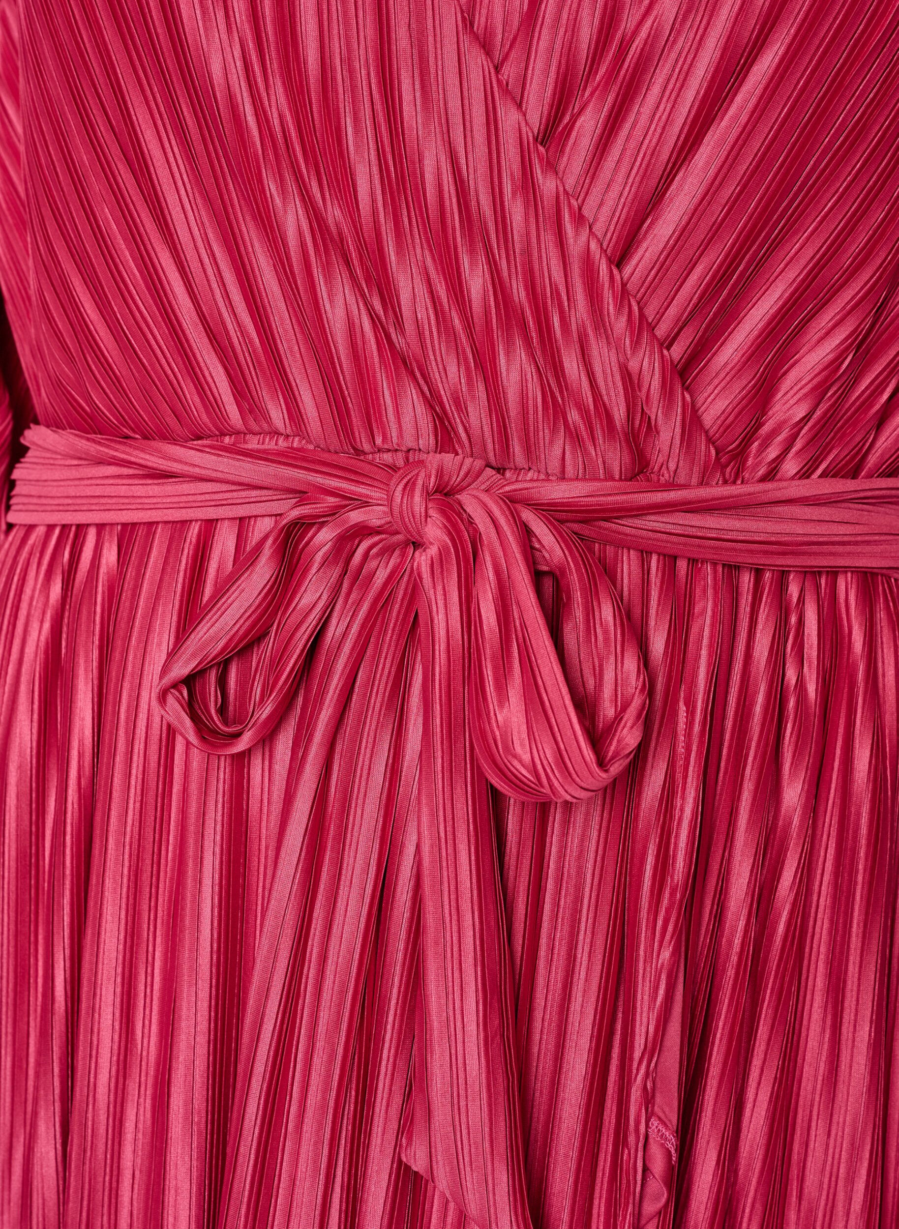 ZizziRobe midi pliss&eacute;e avec manches chauve-souris, Rose, Packshot image number 2
