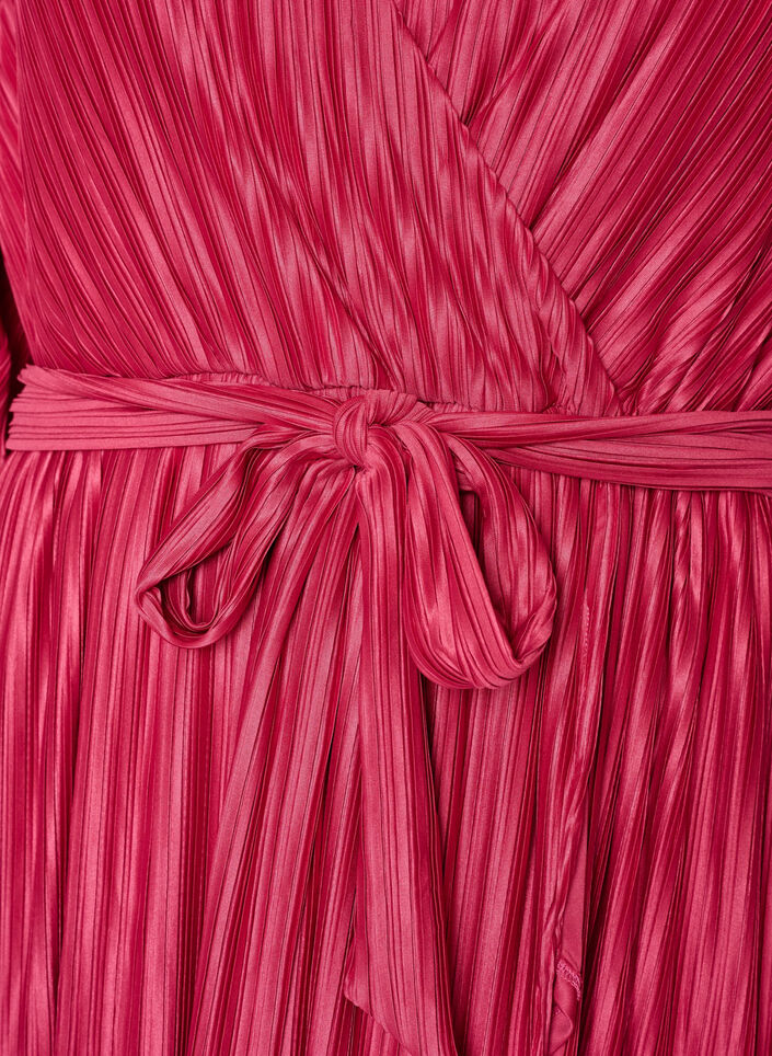 Robe midi pliss&eacute;e avec manches chauve-souris, Rose, Packshot image number 2