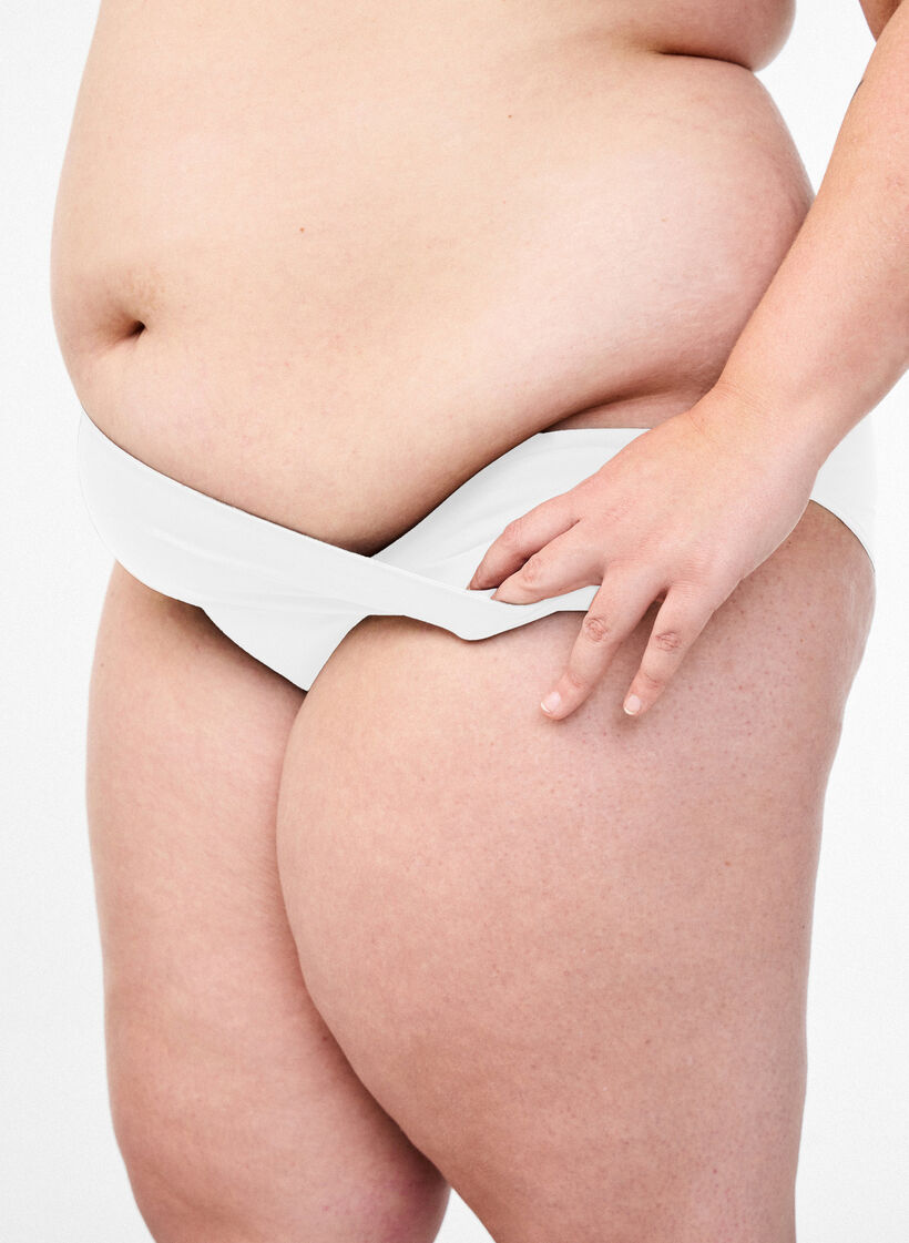 Culotte brief en microfibre avec poche int&eacute;rieure, Blanc, Model image number 0