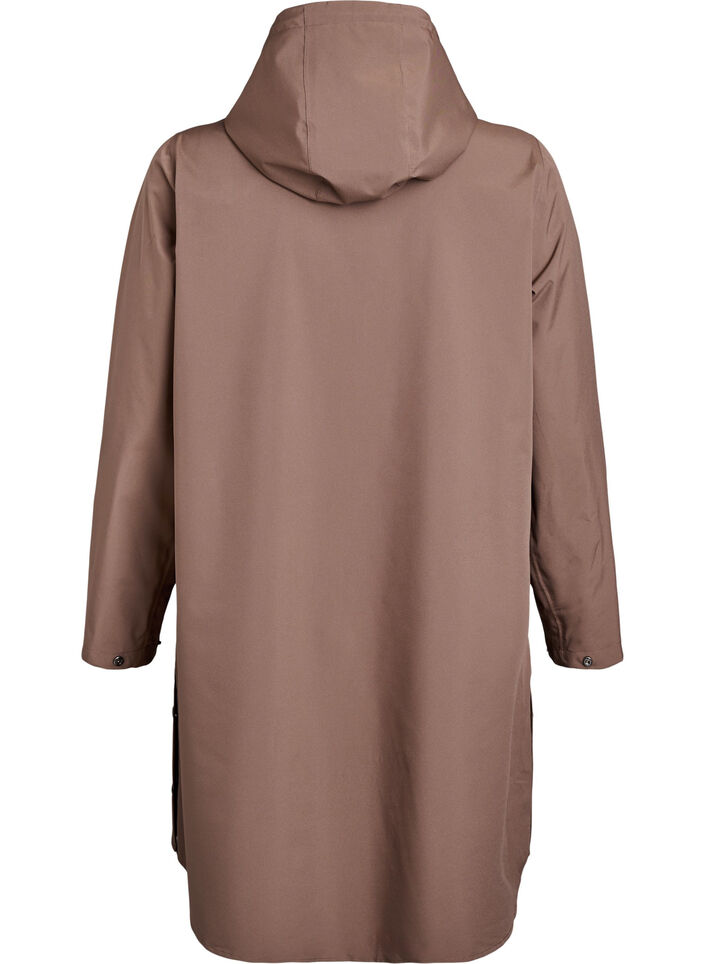 Veste de pluie avec poches et capuche, Marron, Packshot image number 1