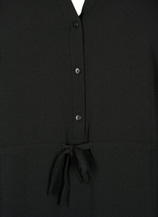 Robe avec dentelle à la taille, Black, Packshot image number 2