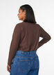 Blouse basique en jersey &agrave; manches longues, Marron, Model image number 2