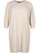 Robe en tricot avec manches 3/4 bouffantes, Pumice S./White Mel., Packshot image number 0