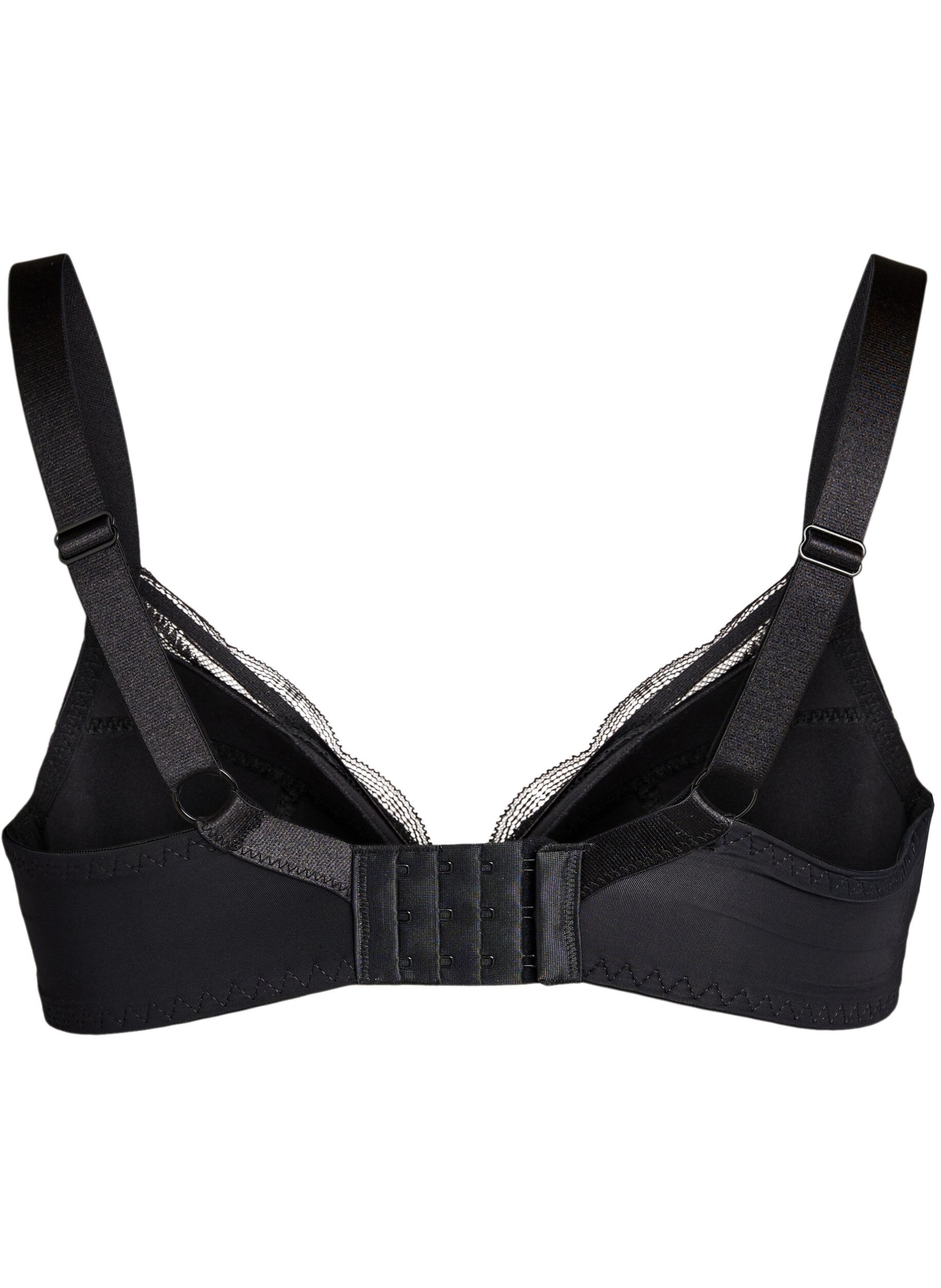 Zizzi Soutien-gorge rembourr&eacute; en dentelle, Noir, Packshot image number 1