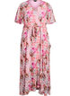 Robe longue en mousseline avec d&eacute;collet&eacute; en V et ourlet &agrave; volants, , Packshot image number 0