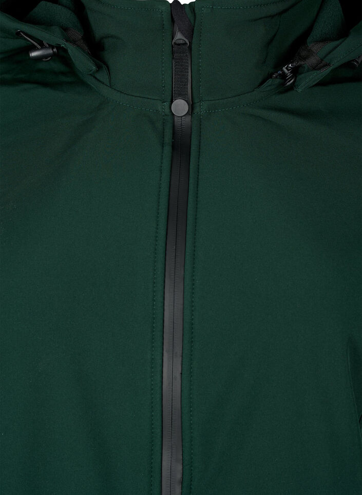 Veste softshell avec capuche amovible, Vert fonc&eacute;, Packshot image number 2