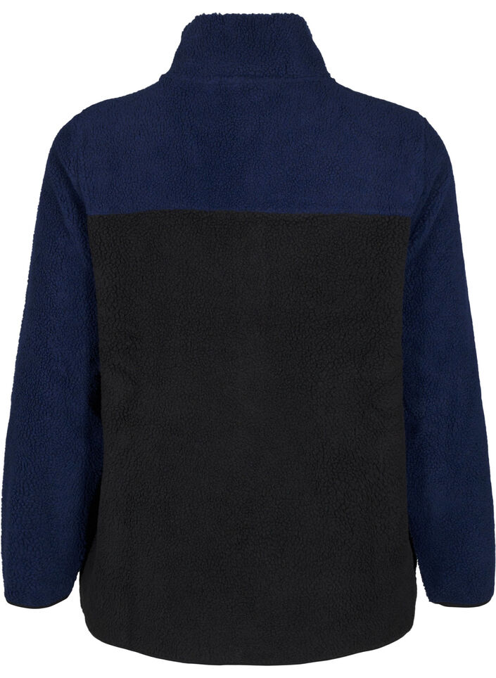 Veste teddy contraste de couleurs, Night Sky comb., Packshot image number 1