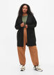 Cardigan tricot&eacute; mouchet&eacute; avec poches, Gris anthracite, Model image number 1