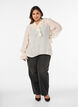 Blouse en viscose avec volants et manches longues, Vanille, Model image number 1