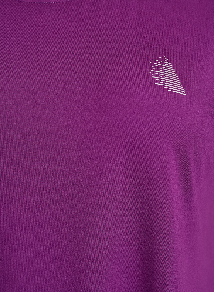 T-shirt long d'entra&icirc;nement, Violet, Packshot image number 2