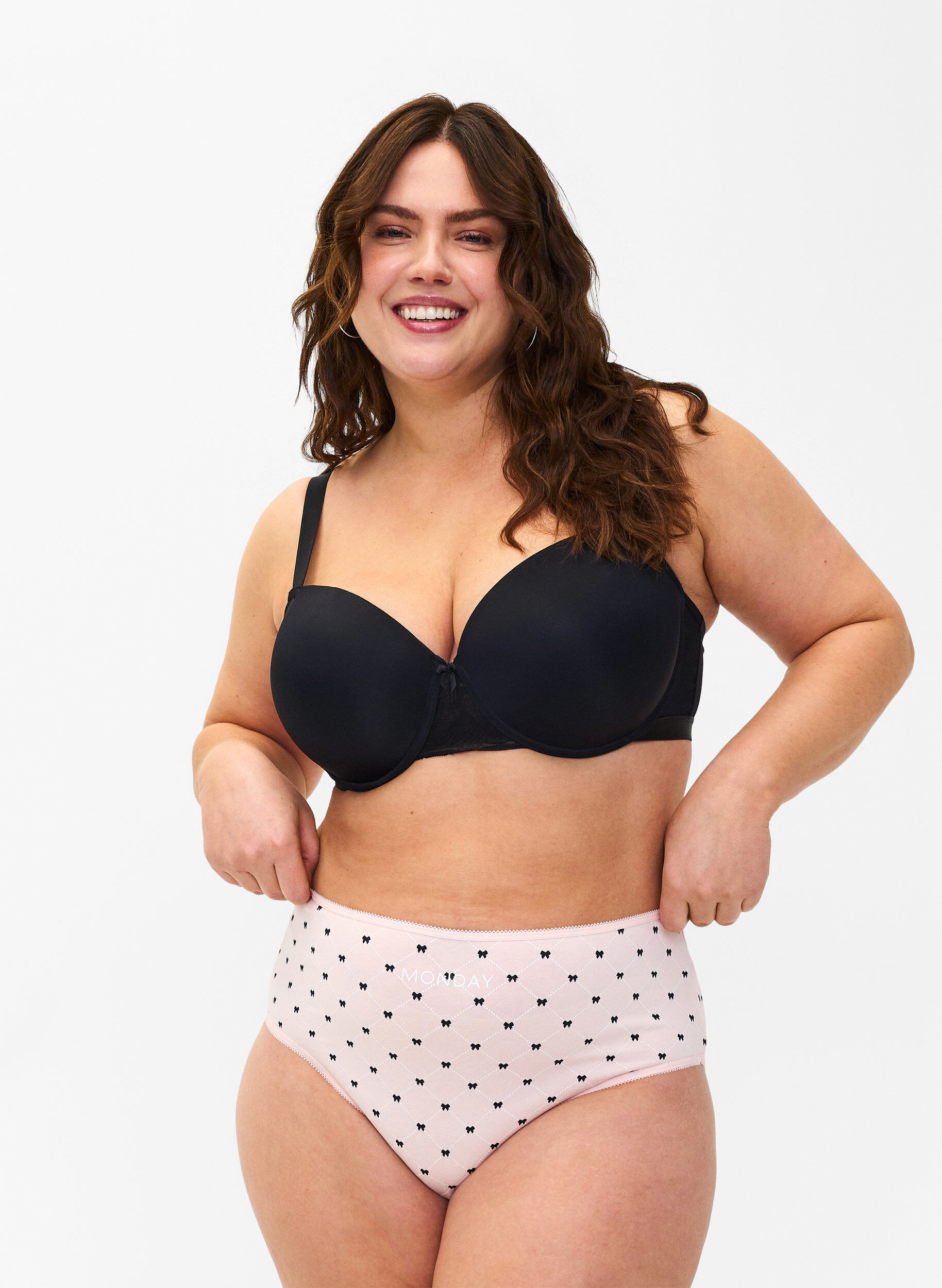 Zizzi 7-pack de culottes avec une taille standard, Vert clair, Model image number 0