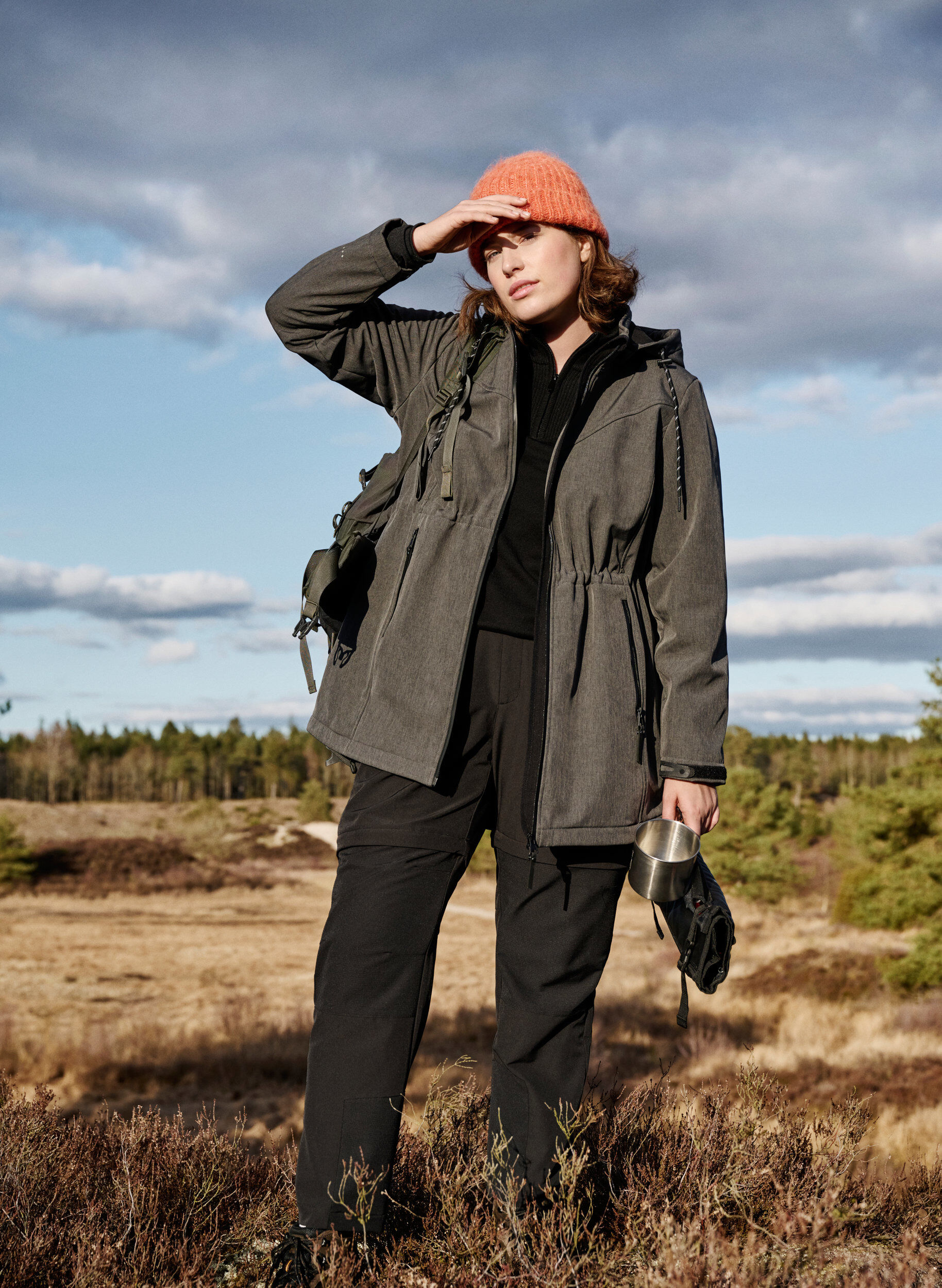 Zizzi Pantalons de randonn&eacute;e 2-en-1, Black, Image image number 0