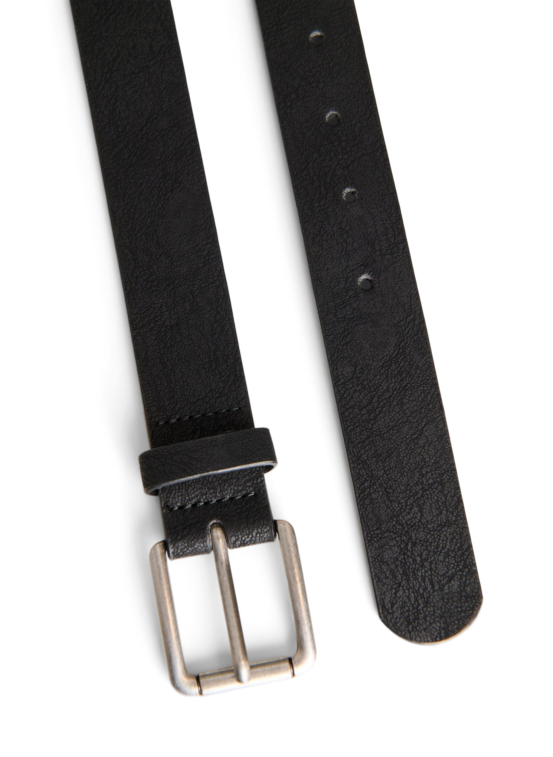 ZizziCeinture en cuir m&eacute;lang&eacute; avec boucle classique, Noir, Packshot image number 2