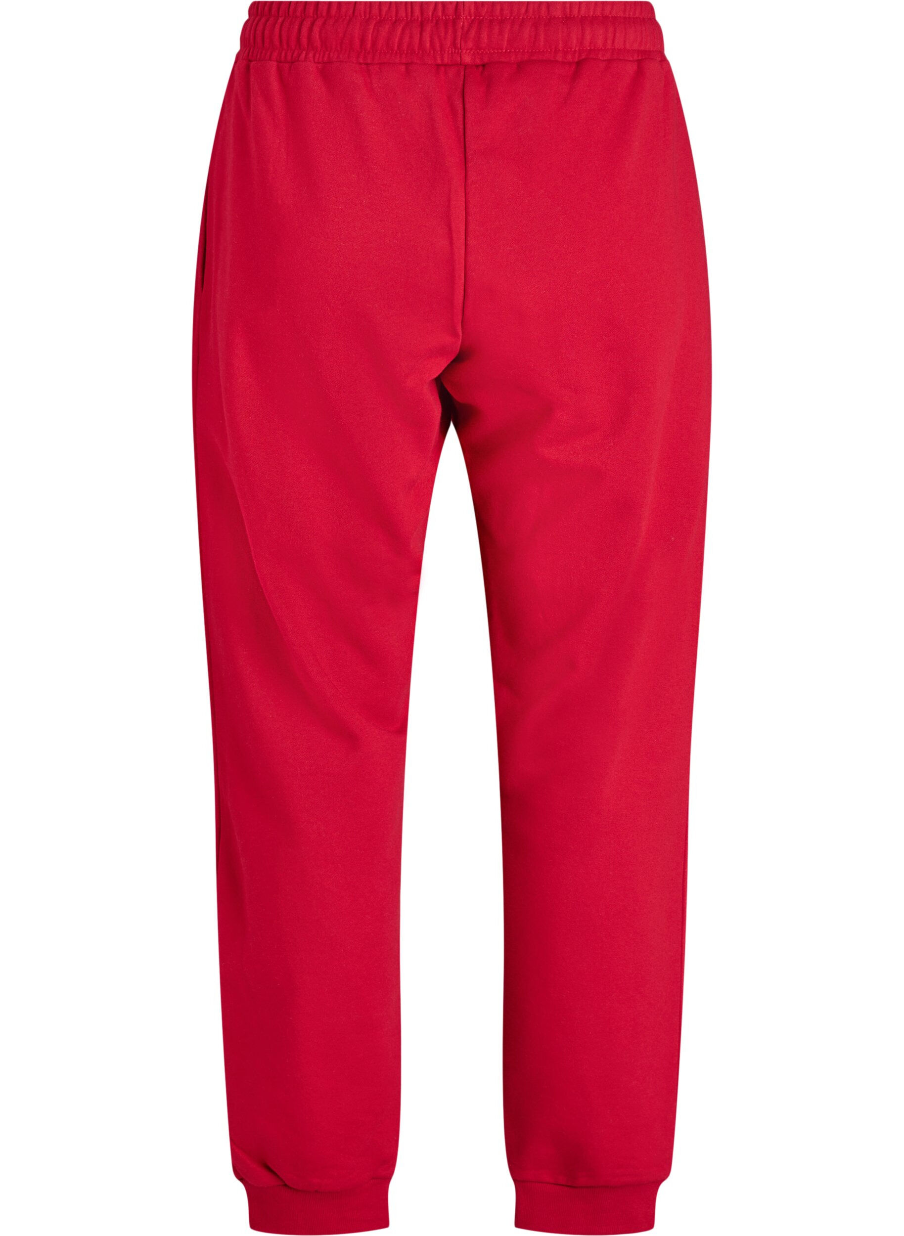 Zizzi Joggers taille haute, Rouge, Packshot image number 1