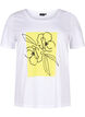 T-shirt en coton avec motif, B. White w. Sulphur, Packshot image number 0