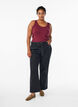 Top basic uni en coton, Bordeaux fonc&eacute;, Model image number 1
