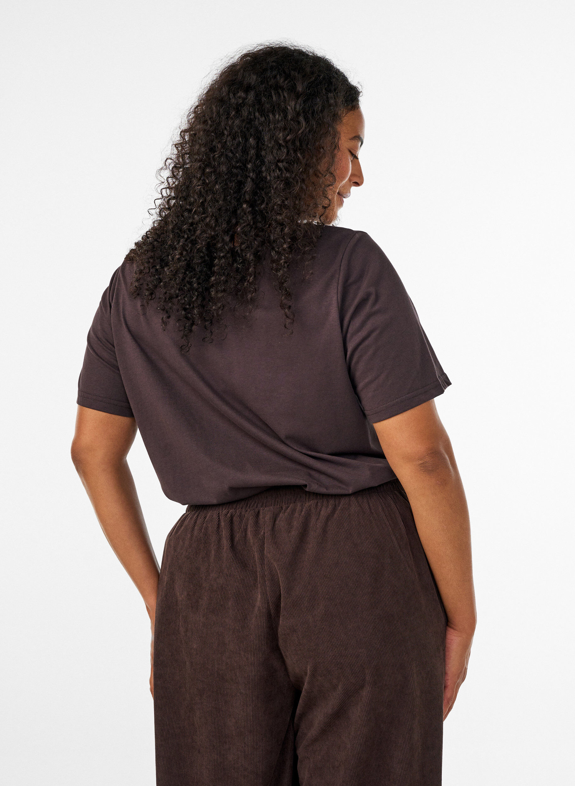 ZizziT-shirt imprim&eacute;, Marron, Model image number 2