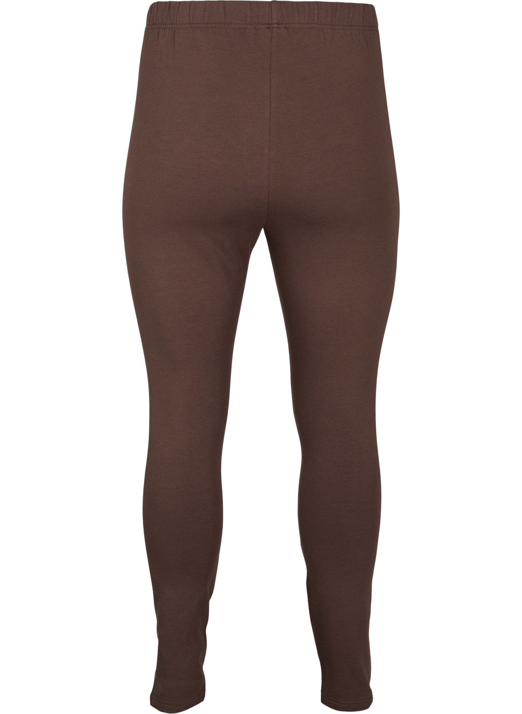 Zizzi Leggings en coton avec doublure, Marron, Packshot image number 1