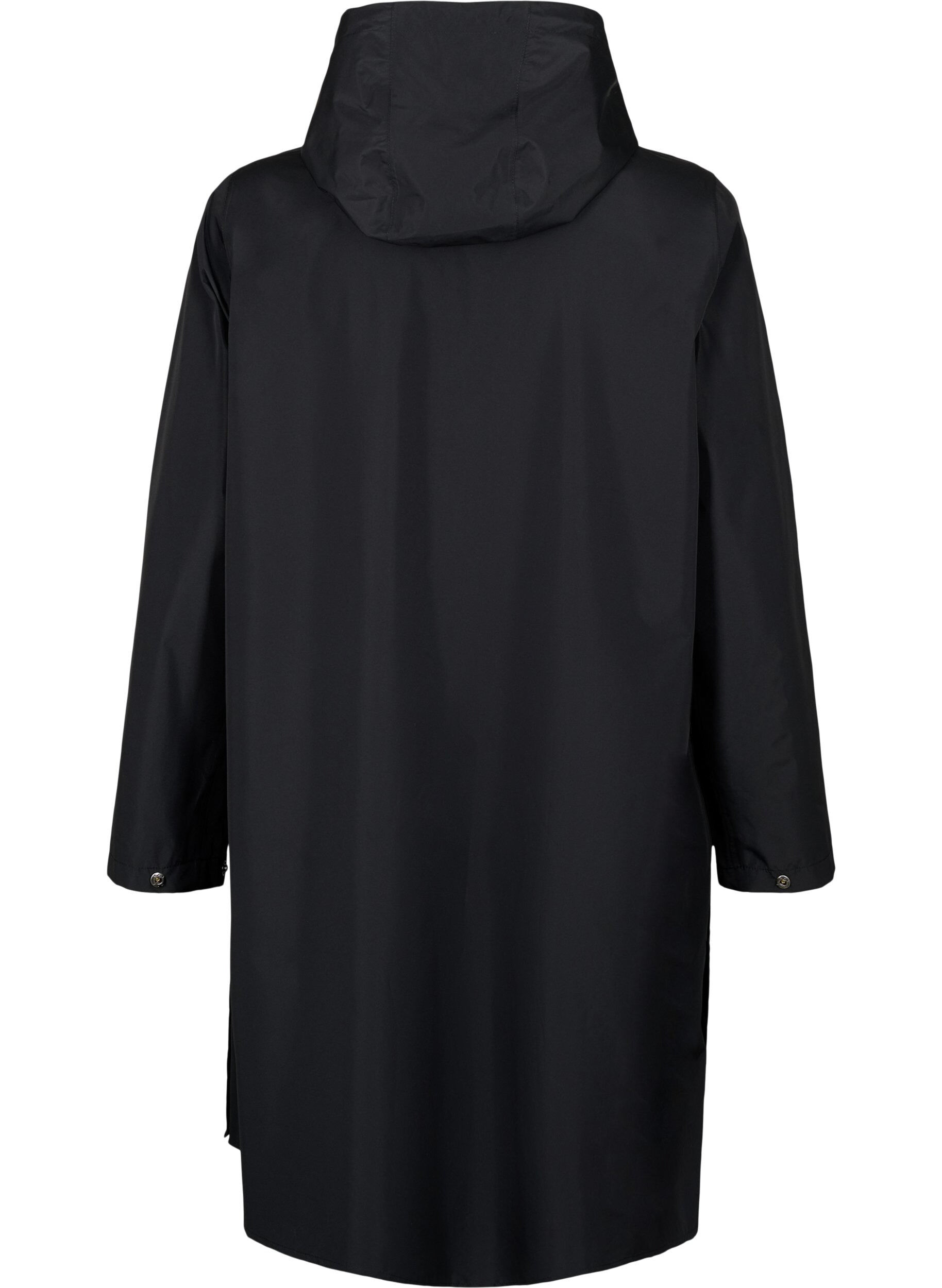 ZizziImperm&eacute;able avec poches et capuche, Noir, Packshot image number 1