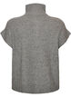 Gilet en maille avec col montant et zip court, Gris, Packshot image number 1