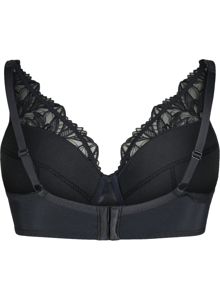 Soutien-gorge en dentelle rembourré avec armature, Black, Packshot image number 1