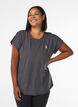 T-shirt de sport couleur unie, Gris anthracite, Model image number 0