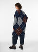 Robe en maille &agrave; grands carreaux, Bleu, Model image number 2