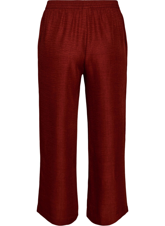 Pantalon ample avec ceinture &eacute;lastique et poches, Bordeaux, Packshot image number 1
