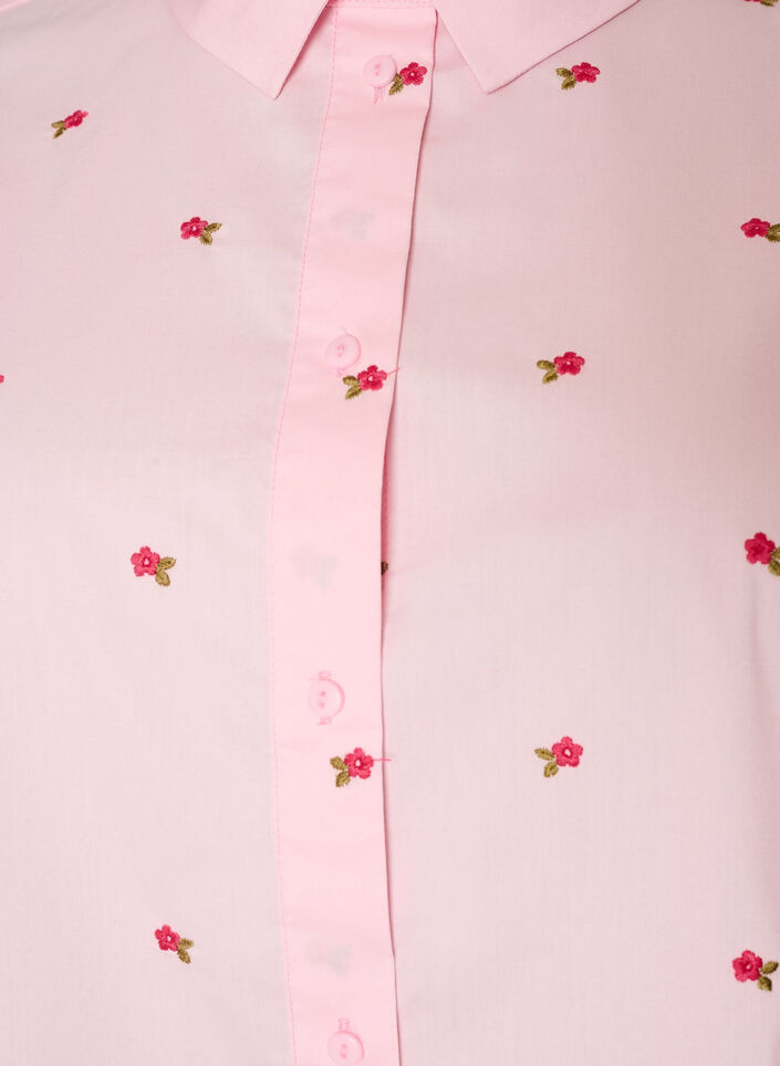 Chemise avec cerises brod&eacute;es, Rose, Packshot image number 2