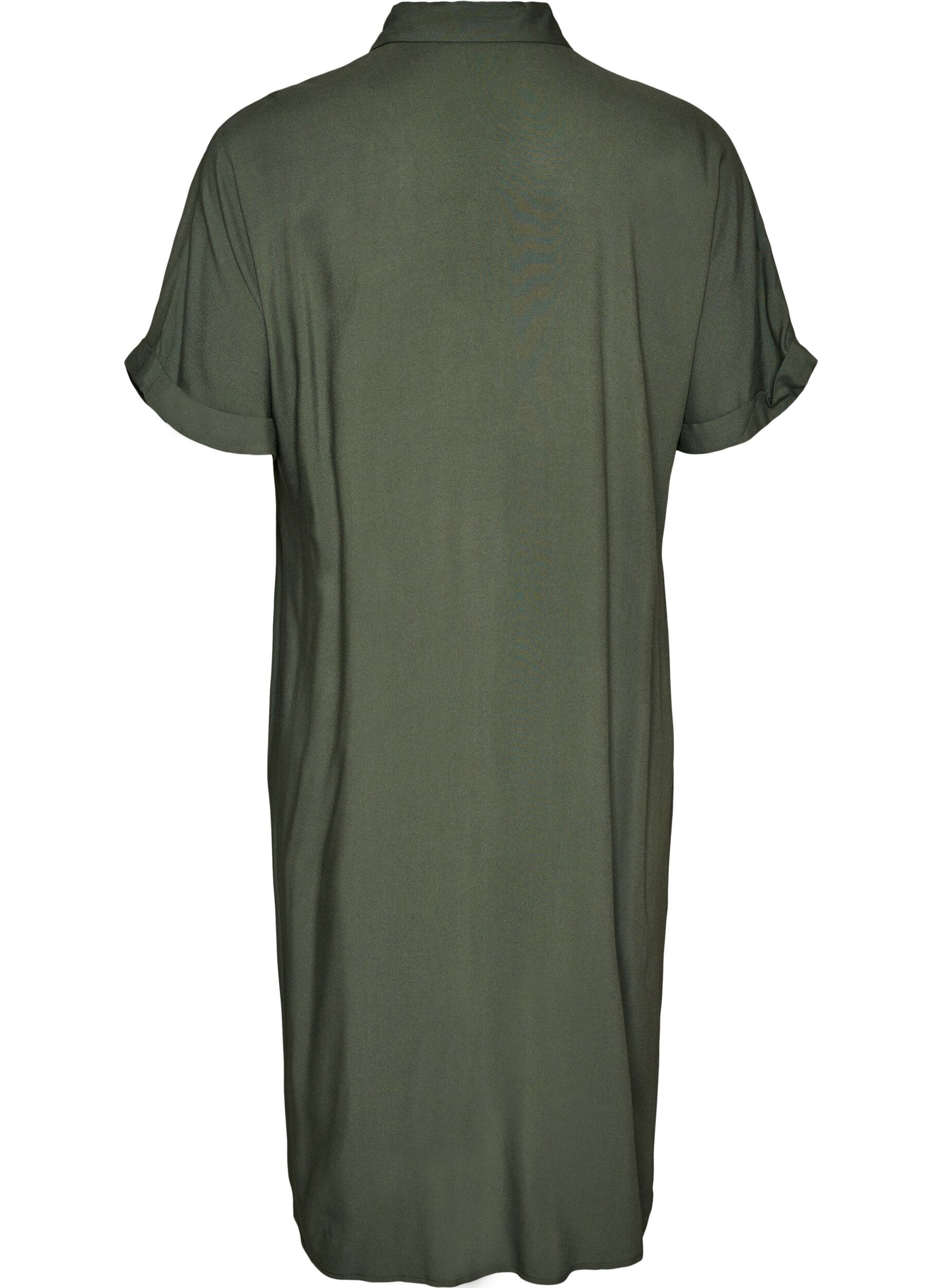 ZizziRobe chemise longue avec manches courtes, Vert, Packshot image number 1