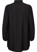 Tunique en viscose avec volants et boutons, Noir, Packshot image number 1