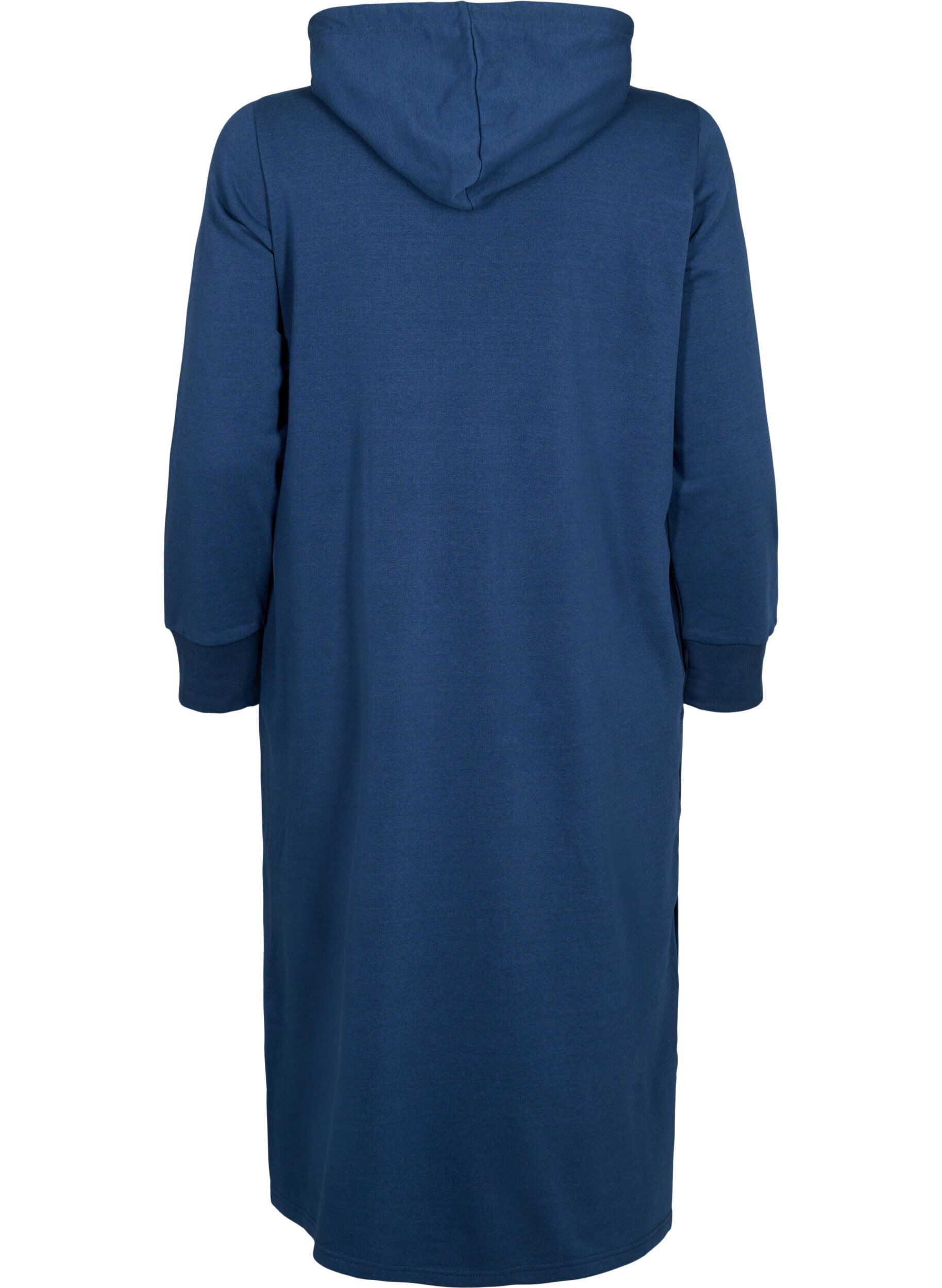 Zizzi Robe sweat-shirt &agrave; capuche, Dress Blues, Packshot image number 1
