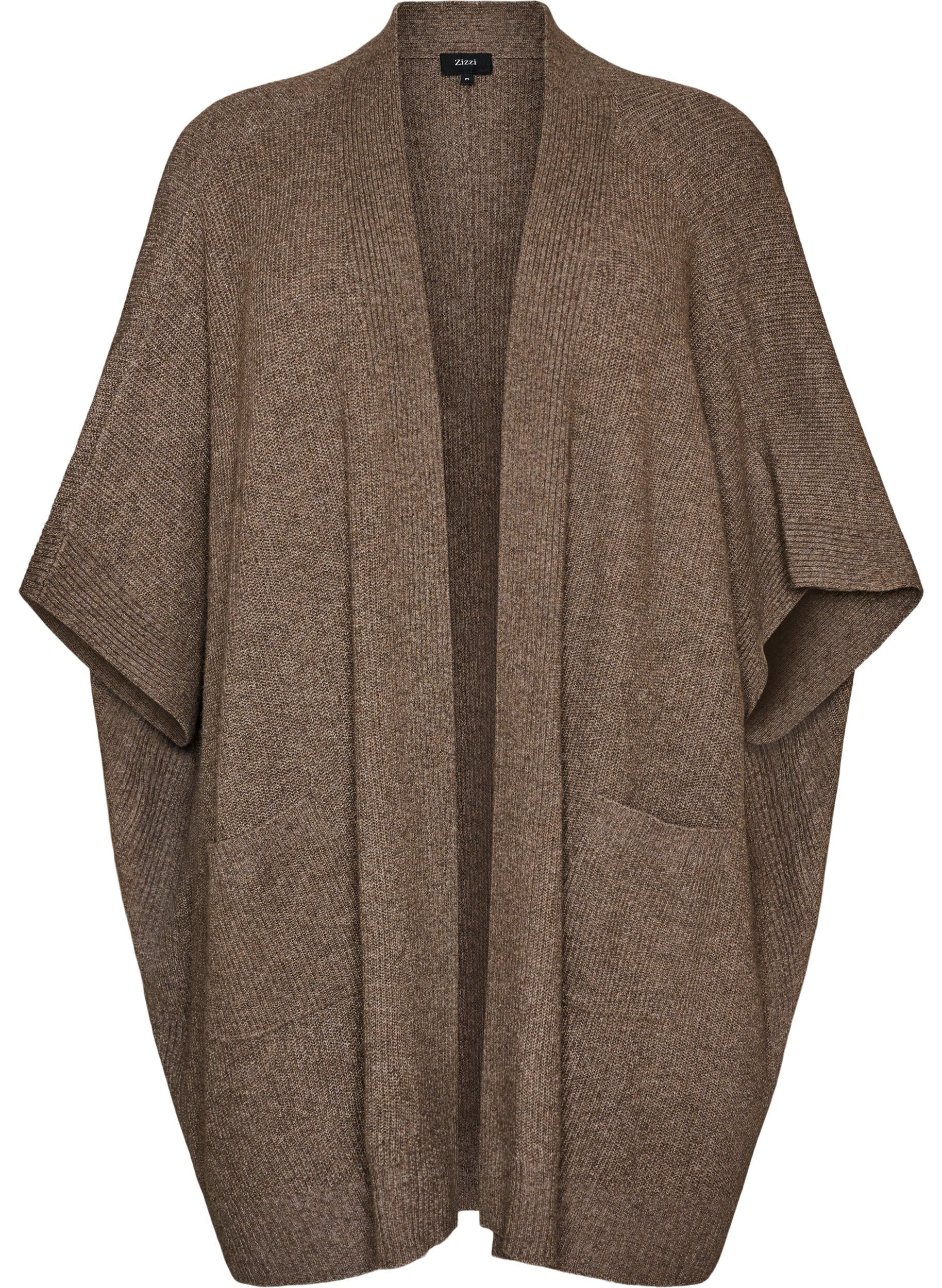 Cardigan ouvert sur le devant &agrave; manches larges