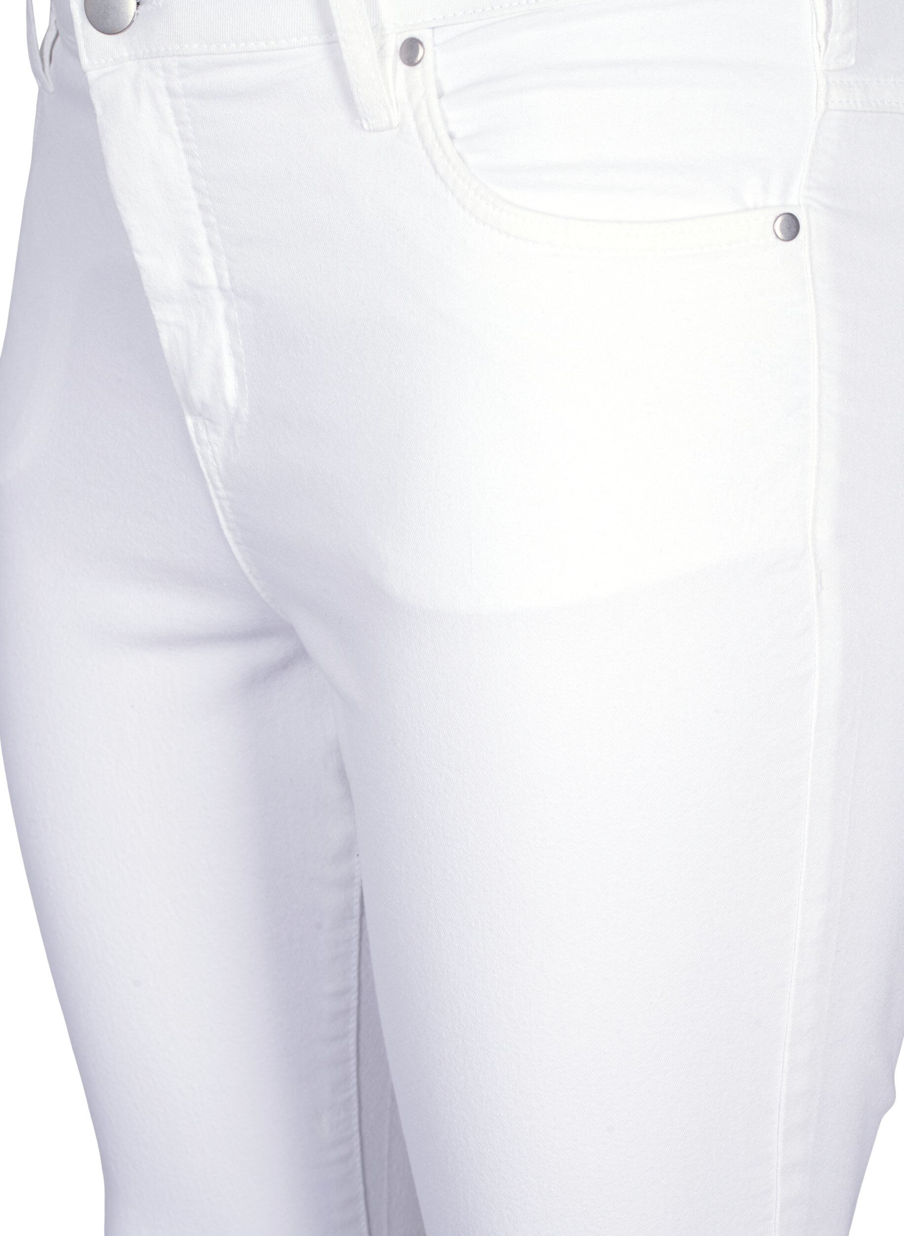 Zizzi Jean Amy super slim taille haute, Blanc, Packshot image number 2