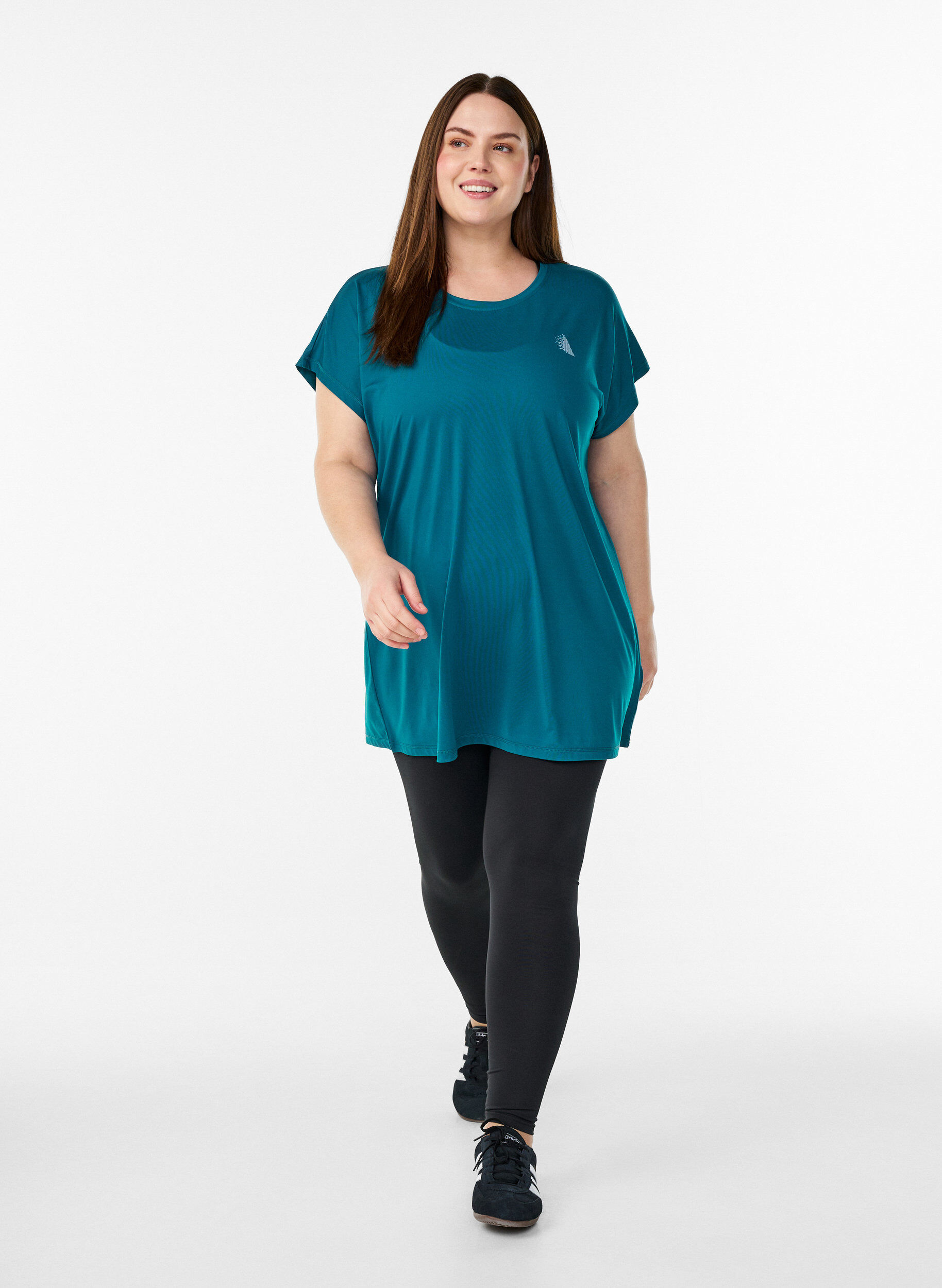 ZizziT-shirt long d'entra&icirc;nement, Vert, Model image number 1